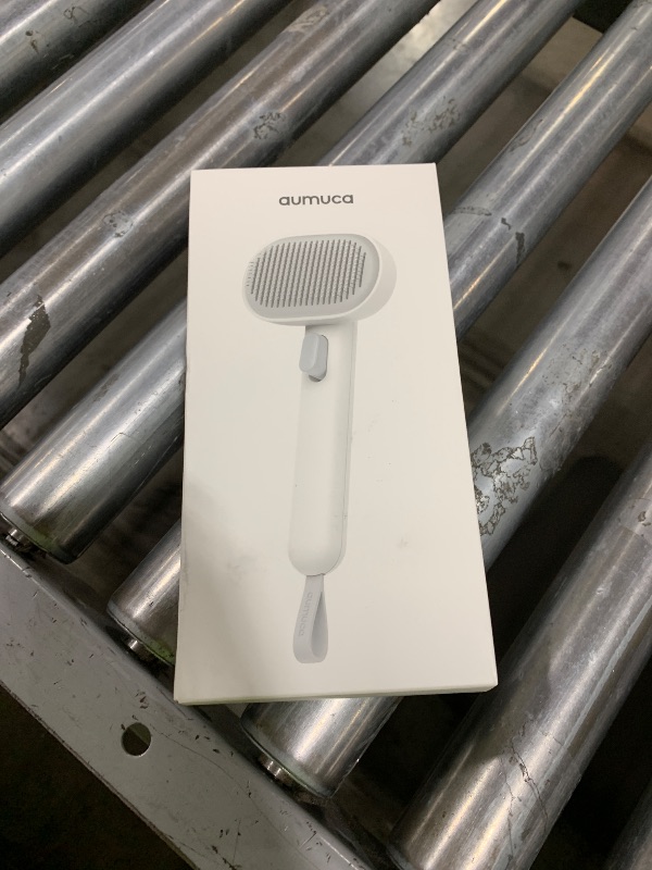 Photo 1 of Aumuca Cat Brush for Shedding, Cat Brushes for Indoor Cats, Cat Brush for Long or Short Haired Cats, Cat Hair Brush Cat Grooming Deshedding Brush for Dog Kitten Horse Massage Removes Loose Fur, White