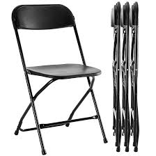 Photo 1 of Sweetcrispy Folding Chair 4 Pack, Plastic Foldable Chairs with 330-Pound Capacity, Sturdy Metal Portable Chair, Easy to Use and Store, Outdoor and Indoor, for Home, Office, Party, Comfy, Black
