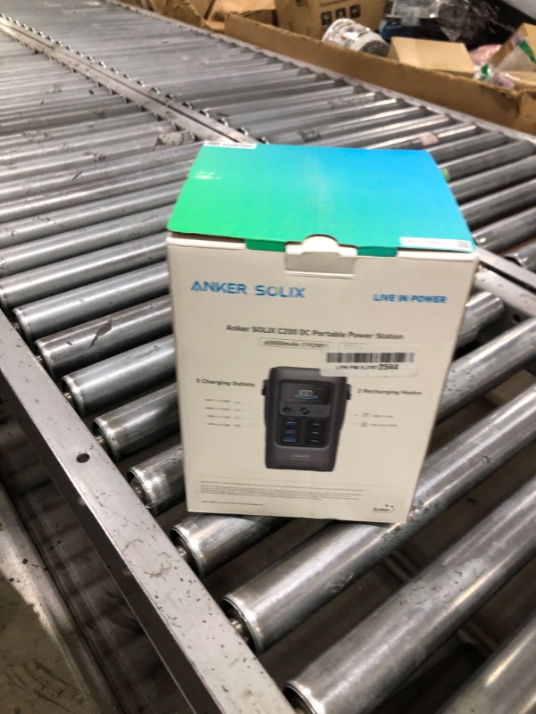 Photo 1 of Anker SOLIX C200 DC Power Bank Station, 192Wh Portable Power Station, LiFePO4 Battery, 200W Solar Generator, for Outdoor Camping, Traveling, and Emergencies (No Wall Charger Included)