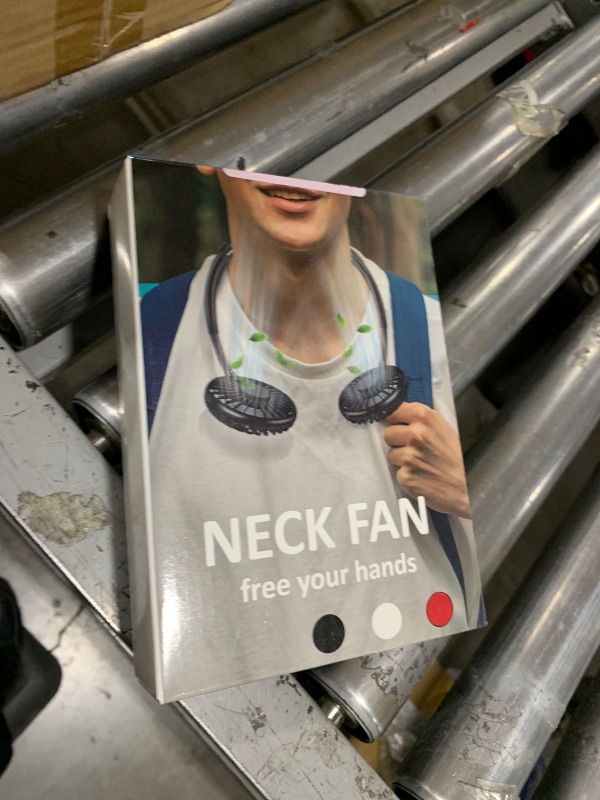 Photo 1 of Neck Fan - 2600mAh Battery Operated Hands Free Fan, Portable Hang Around Neck Fans for Fishing, Camping, Hiking, Working, USB Powered, Over 12 Hours Cooling