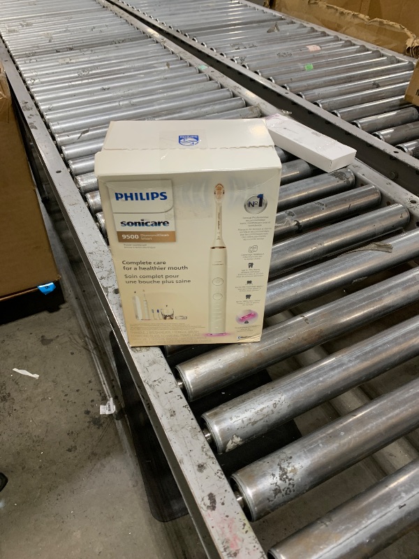 Photo 1 of Philips Sonicare DiamondClean Smart 9500 Electric Toothbrush, Sonic Toothbrush with App, Pressure Sensor, Brush Head Detection, 5 Brushing Modes and 3 Intensity Levels, Rosegold, Model HX9923/61