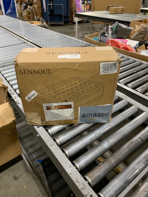 Photo 1 of SENNOUL Air Mattress Queen with Built in Pump - Upgraded Blow Up Bed,2 Mins Quick Self Inflatable and Deflate, 18"/650lbs Max, Strong Support, Flocked Top, Puncture Resistant, for Camping,Home,Guests