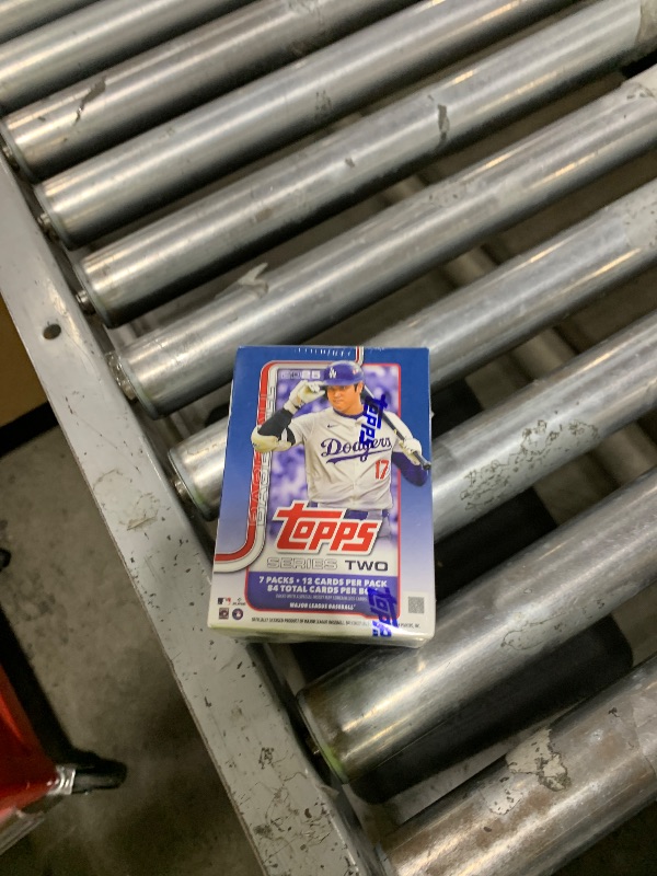 Photo 1 of OPENED BOX -----------------------------2025 Topps Series 2 Baseball Trading Card Blaster Box (Look for Retail Exclusive Holo Base Card Parallels)