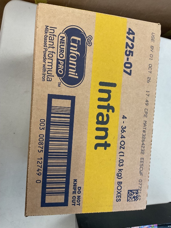 Photo 1 of Enfamil NeuroPro Baby Formula, MFGM* 5-Year Benefit, Expert-Recommended Brain-Building Omega-3 DHA, Exclusive Immune Supporting HuMO6 Blend, Infant Formula Powder, Baby Milk, 36.4 Oz (Pack of 4)