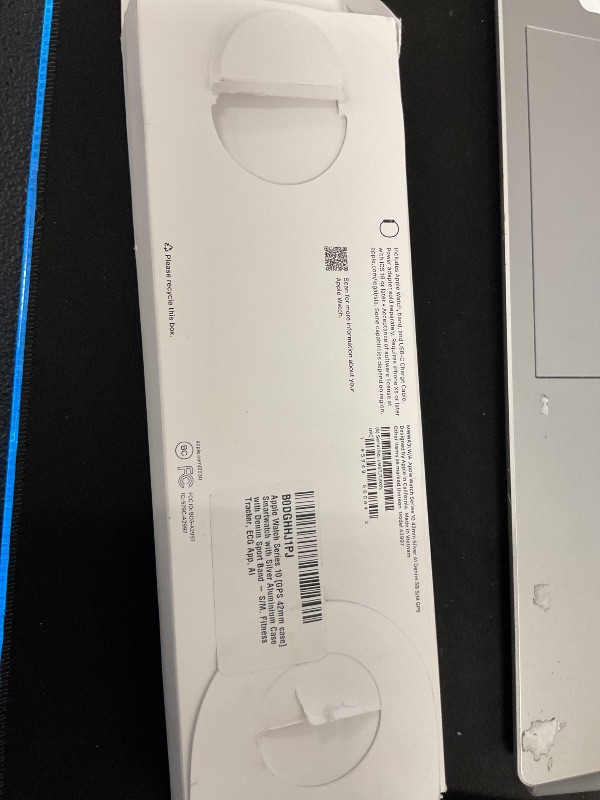 Photo 1 of  Factory sealed see pictures Apple Watch Series 10 [GPS 42mm case] Smartwatch with Silver Aluminium Case with Denim Sport Band - S/M. Fitness Tracker, ECG App, Always-On Retina Display, Water Resistant