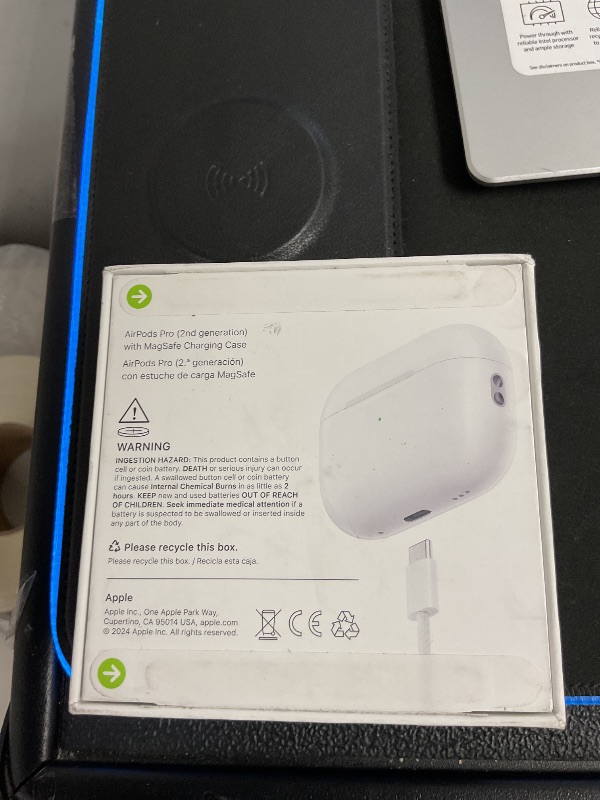 Photo 1 of SEE PICTURES NOTES…..Apple AirPods Pro 2 Wireless Earbuds, Active Noise Cancellation, Hearing Aid Feature, Bluetooth Headphones, Transparency, Personalized Spatial Audio, High-Fidelity Sound, H2 Chip, USB-C Charging