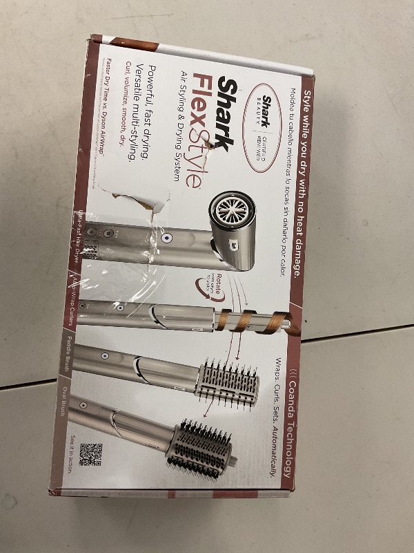 Photo 1 of Shark HD430REF (Refurbished) FlexStyle Air Styling & Drying System, Powerful Hair Dryer Brush & Multi-Styler with Auto-Wrap Curlers, Paddle Brush, Oval Brush, Concentrator Attachment, Stone (Renewed)