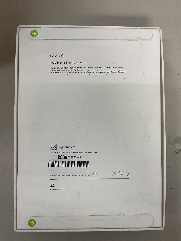 Photo 1 of See notes,,,,,Apple iPad Pro 11-Inch (M4): Built for Apple Intelligence, Ultra Retina XDR Display, 256GB, 12MP Front/Back Camera, LiDAR Scanner, Wi-Fi 6E, Face ID, All-Day Battery Life — Space Black