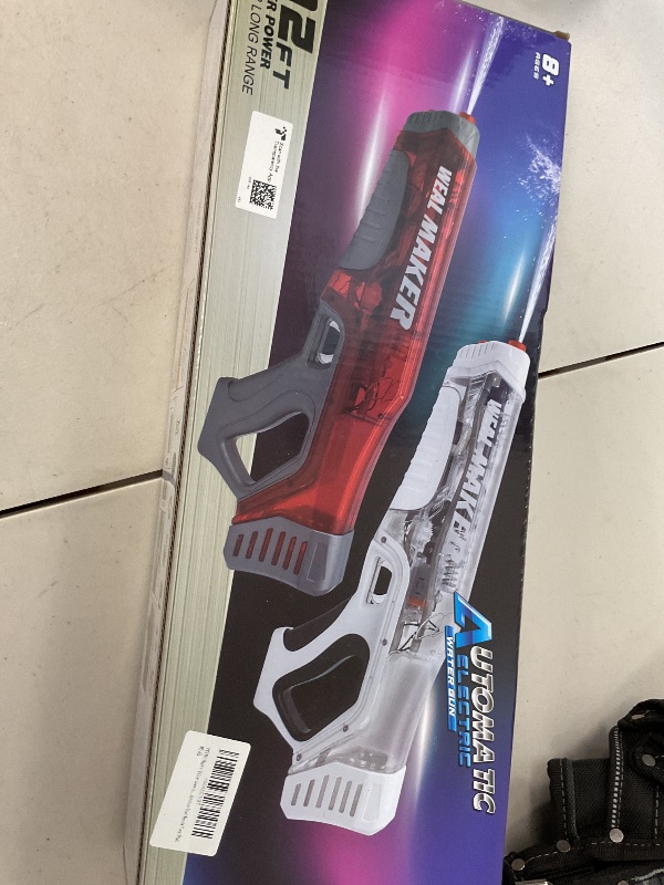 Photo 1 of YTKIH Self-Filling Function Electric Water Gun IP67 Waterproof, Automatic Pulse Quickly Shooting Squirt Guns, Watergun Blaster for Pool/Beach Toys(Red)