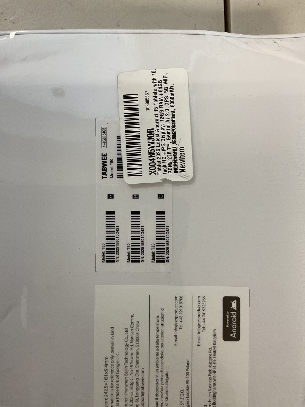 Photo 1 of Tablet 2025 Latest Android 15 Tablets, 10.5 inch Tablet with HD+IPS Display, 12(4+8) GB RAM+64GB ROM/ 2TB TF, Gemini AI 2.0, GPS, 5G WiFi, 2.0GHz CPU & 5MP Camera, 6000mAh, GMS Certified, Gray
