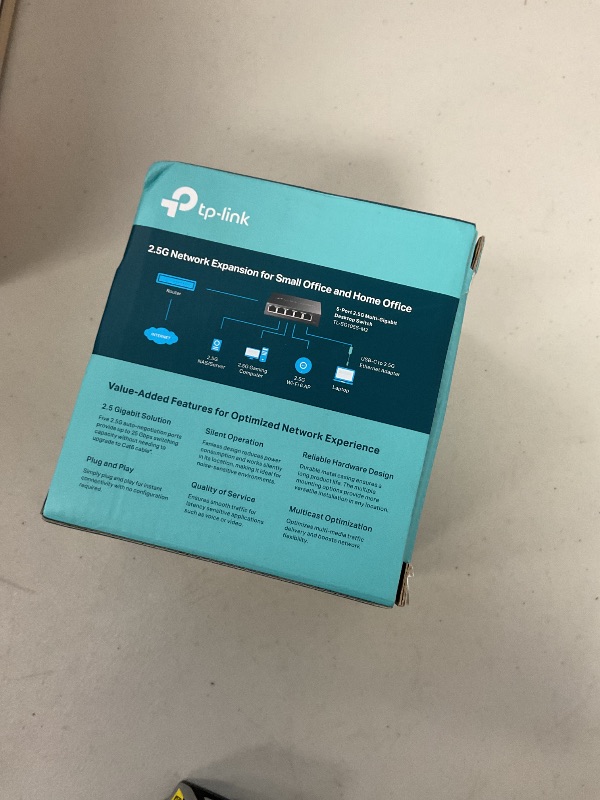 Photo 1 of TP-Link TL-SG105S-M2 | 5-Port Multi-Gigabit 2.5G Ethernet Switch | Unmanaged Network Switch | Ethernet Splitter | Plug & Play | Desktop/Wall Mount | Silent Operation