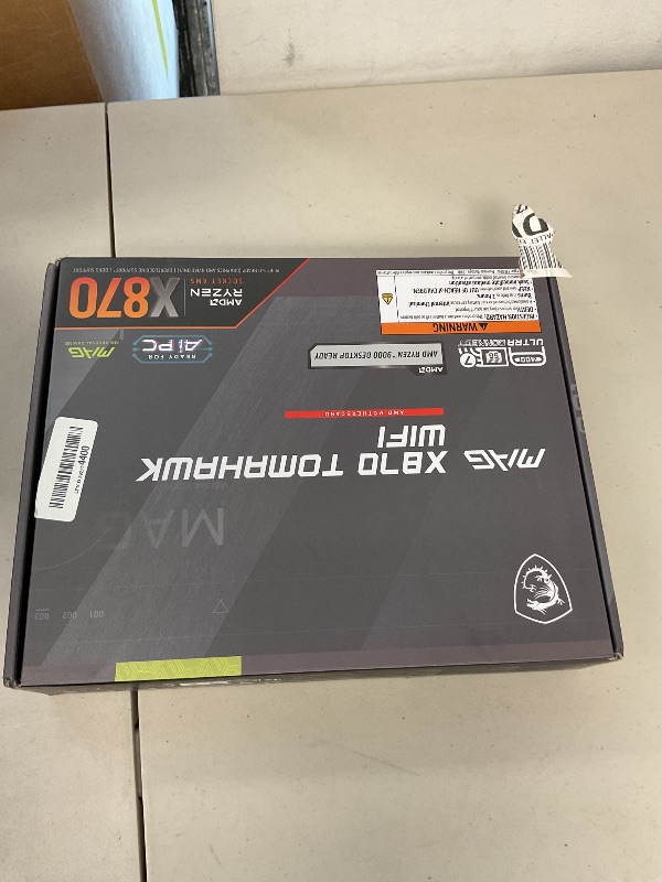 Photo 1 of MSI MAG X870 Tomahawk WiFi Gaming Motherboard (AMD Ryzen 9000/8000/7000 Series Processors, AM5, DDR5, PCIe 5.0, M.2 Gen5, SATA 6Gb/s, USB 40Gbps, HDMI/DP, Wi-Fi 7, Bluetooth 5.4, 5Gbps LAN, ATX)