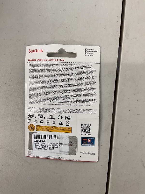 Photo 1 of SanDisk 128GB Ultra microSDXC UHS-I Memory Card - Up to 140 MB/s, C10, U1, Full HD, A1, Micro SD Card - SDSQUAB-128G-GN6MN