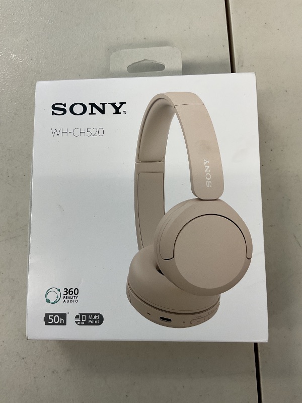 Photo 1 of SEE NOTE PICTURES Sony WH-CH520 Best Wireless Bluetooth On-Ear Headphones with Microphone for Calls and Voice Control, Up to 50 Hours Battery Life with Quick Charge Function, Includes USB-C Charging Cable - Beige