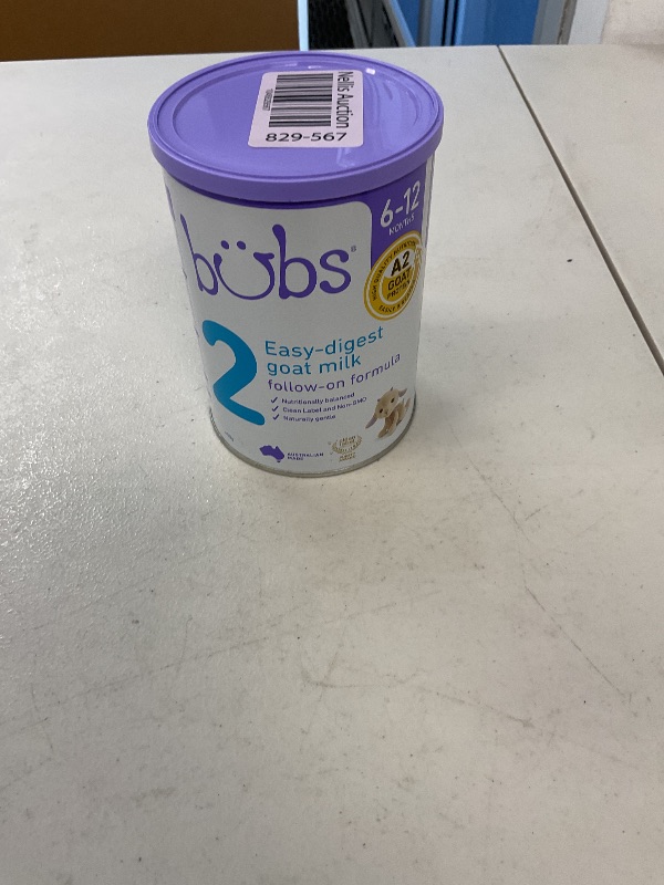 Photo 1 of Bubs Goat Milk Infant Formula Stage 2, Infants 6-12 months, Made with Fresh Goat Milk, 14.1 oz