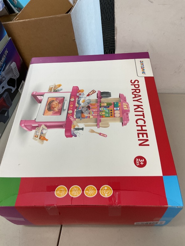 Photo 1 of JUKUDAHU Pretend Food Kitchen Toys for Kids Age 3 4 5 6 7 8 - Girls Toys Play Kitchen with Toy Accessories, Play Dishes, Cooking Toys for Kids Ages 3-5, Gifts Toys (Medium)