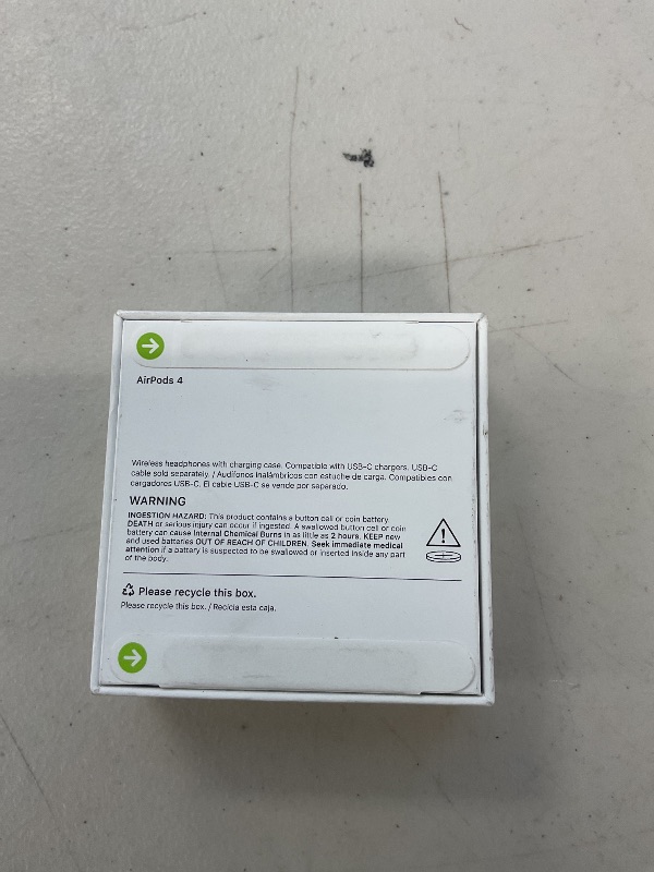 Photo 1 of Apple AirPods 4 Wireless Earbuds, Bluetooth Headphones, Personalized Spatial Audio, Sweat and Water Resistant, USB-C Charging Case, H2 Chip, Up to 30 Hours of Battery Life, Effortless Setup for iPhone