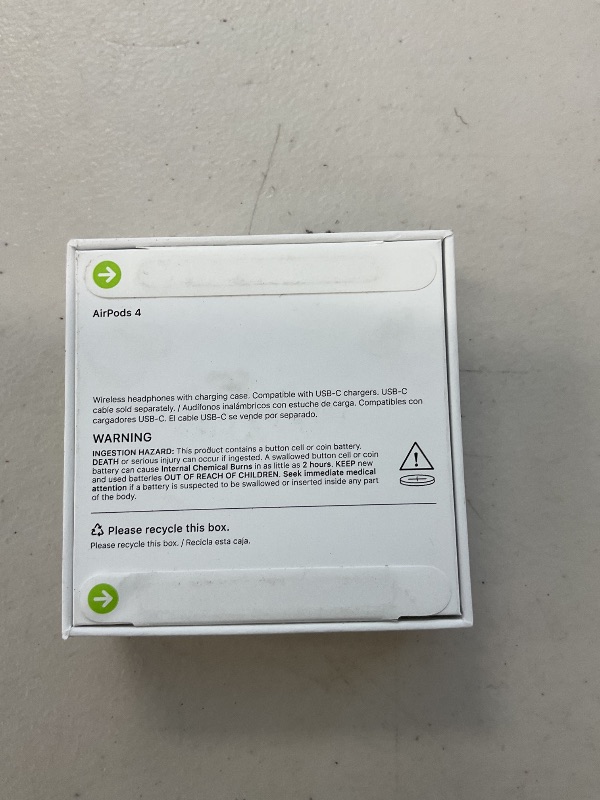 Photo 1 of Apple AirPods 4 Wireless Earbuds, Bluetooth Headphones, Personalized Spatial Audio, Sweat and Water Resistant, USB-C Charging Case, H2 Chip, Up to 30 Hours of Battery Life, Effortless Setup for iPhone