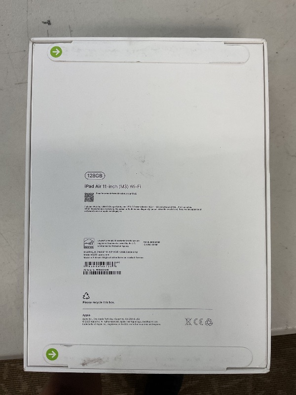 Photo 1 of Apple iPad Air 11-inch with M3 chip Built for Apple Intelligence, Liquid Retina Display, 128GB, 12MP Front/Back Camera, Wi-Fi 6E, Touch ID, All-Day Battery Life — Space Gray