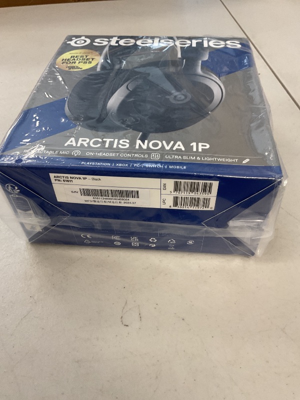 Photo 1 of SteelSeries New Arctis Nova 1P Multi-System Gaming wired Headset — Hi-Fi Drivers — 360° Spatial Audio — Comfort Design — Durable — Lightweight—Noise-Cancelling Mic — PS5/PS4, PC, Xbox, Switch - Black