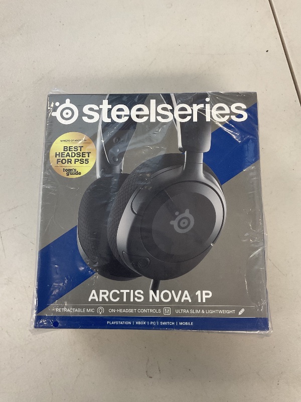 Photo 1 of SteelSeries New Arctis Nova 1P Multi-System Gaming wired Headset — Hi-Fi Drivers — 360° Spatial Audio — Comfort Design — Durable — Lightweight—Noise-Cancelling Mic — PS5/PS4, PC, Xbox, Switch - Black