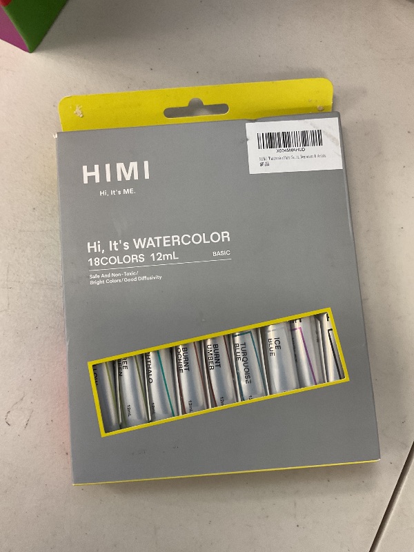 Photo 1 of HIMI Watercolor Paint Set, 18 Colors, 12ml / 0.4 Fl Oz Tubes, Watercolor Paint for Canvas and Paper, Watercolor Paint Art Supplies for Professionals, Students, Beginners & Artists.