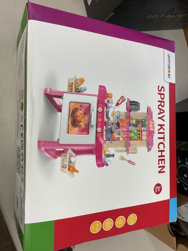 Photo 1 of JUKUDAHU Pretend Food Kitchen Toys for Kids Age 3 4 5 6 7 8 - Girls Toys Play Kitchen with Toy Accessories, Play Dishes, Cooking Toys for Kids Ages 3-5, Gifts Toys (Medium)