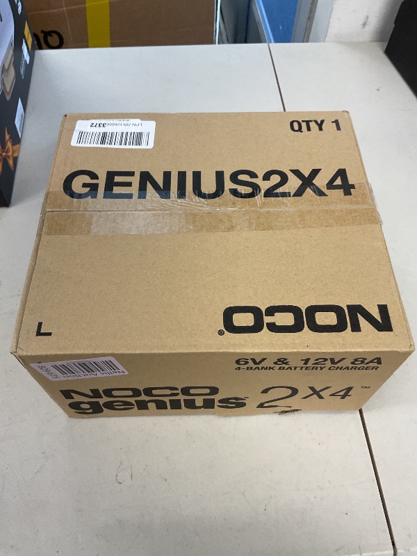 Photo 1 of NOCO GENIUS2X4: 8A 4-Bank Smart Battery Charger (2A/Bank) - 6V/12V Automatic Maintainer, Trickle Charger & Desulfator with Overcharge Protection & Temperature Compensation – For Lead-Acid & Lithium