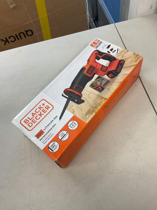 Photo 1 of BLACK+DECKER 20V MAX* Cordless Reciprocating Saw Kit (BDCR20C)