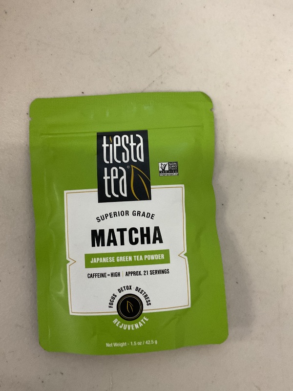 Photo 1 of Tiesta Tea - Superior Matcha | Superior Grade Japanese Matcha Powder | High Caffeinated Green Tea | Make Hot or Iced | Up to 21 Cups | 1.5oz Resealable Pouch