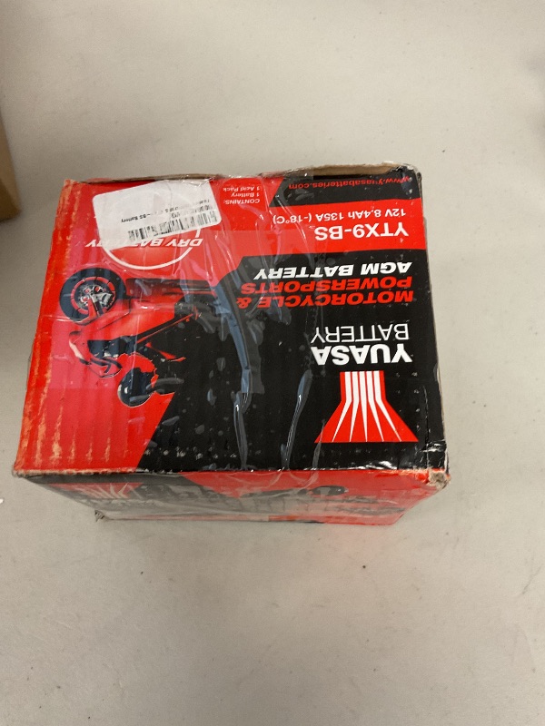 Photo 1 of Yuasa YUAM329BS YTX9-BS Maintenance Free AGM Battery with Acid pack