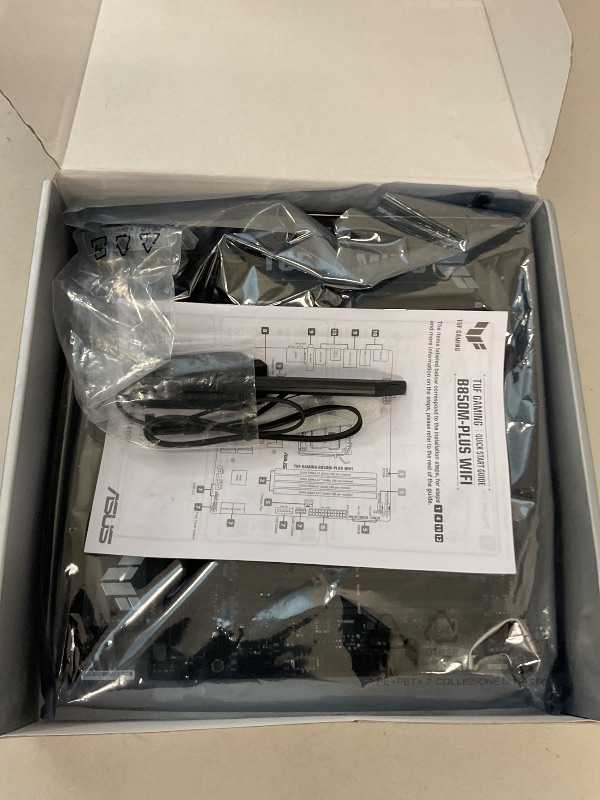 Photo 1 of ASUS TUF Gaming B850M-PLUS WiFi AMD AM5 B850 mATX Motherboard, 14+2+1 80A DrMOS Stages, DDR5, PCIe 5.0, 3X M.2, Wi-Fi 6E, 2.5Gb LAN, DP, HDMI™, USB 10Gbps & 20Gbps Type-C®, BIOS Flashback™, Aura Sync