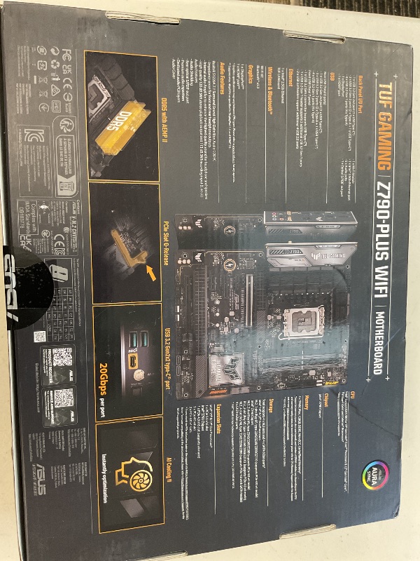 Photo 1 of ASUS TUF Gaming Z790-Plus WiFi LGA 1700(Intel 14th,12th &13th Gen) ATX Gaming Motherboard(PCIe 5.0,DDR5,4xM.2 Slots,16+1 DrMOS,WiFi 6,2.5Gb LAN,Front USB 3.2 Gen 2 Type-C,Thunderbolt 4(USB4),Aura RGB)