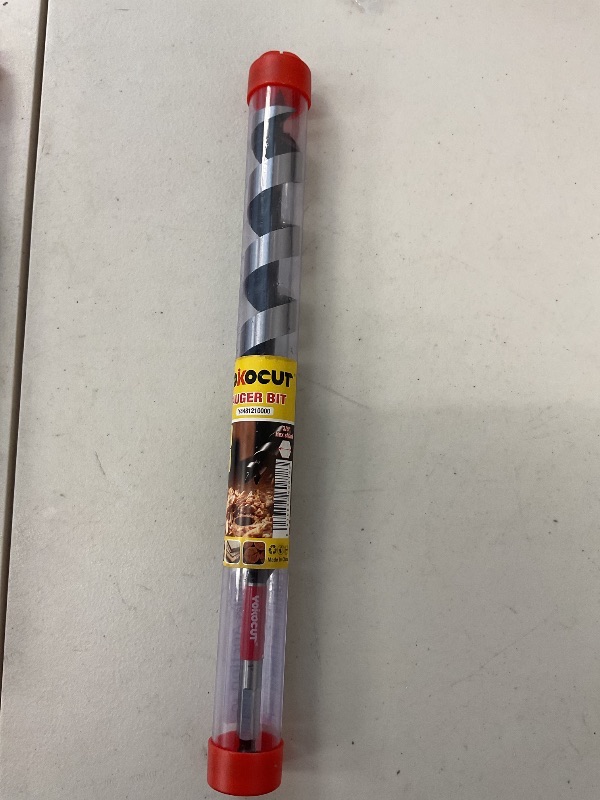 Photo 1 of 1" x 12" Auger Drill Bit for Wood, Hex Shank 3/8 Inch, Wood Boring Drill Bits, Ship Auger Long Drill Bit for Soft and Hard Wood, Plastic, Drywall Tree Stump and Composite Materials