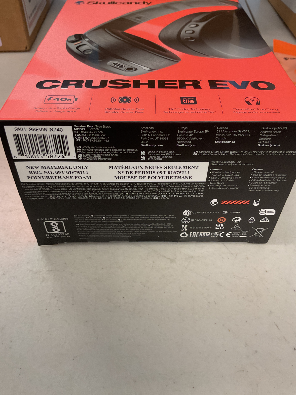 Photo 1 of Skullcandy Crusher Evo - Black (Discontinued from Manufacturer)
