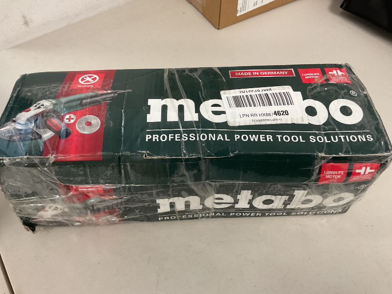 Photo 1 of Metabo 4-1/2-5-Inch Angle Grinder, 11 Amp, 11,000 RPM, Non-Locking Paddle Switch, Made in Germany, WP 11-125 Quick, 603624420, Green