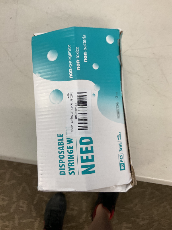 Photo 1 of 3ml 22Ga 1 Inch Industrial and Scientific Lab Consumables for Experiments Research, Liquids Measuring and Dispensing, Individually Sealed Wrapped - 50 Pack