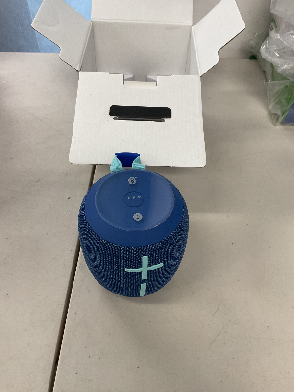 Photo 1 of Ultimate Ears WONDERBOOM 4 Outdoor Speakers Bluetooth Waterproof with Big Bass & 360-Degree Sound, Dustproof Floating Wireless Speaker, 131ft Range - Blue