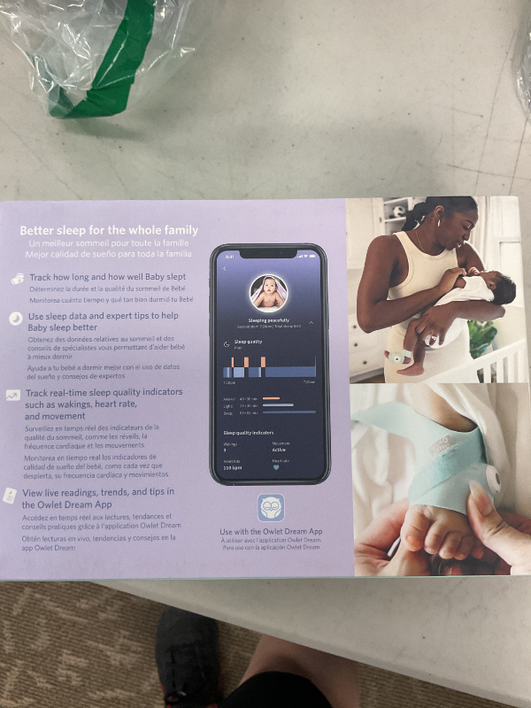 Photo 1 of Owlet Dream Sock® - FDA-Cleared Smart Baby Monitor - Track Live Pulse (Heart) Rate, Oxygen in Infants - Receive Notifications