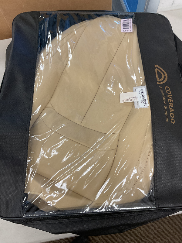 Photo 1 of Khaki color pleather seat covers used 