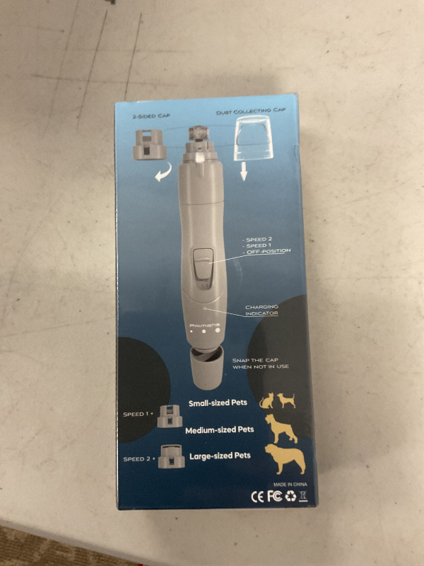 Photo 1 of Dog Nail Grinder with LED Light – Quiet 2-Speed Pet Nail Trimmer for Small & Medium Dogs and Cats – Low Vibration Professional Nail File for Painless Claw Grooming