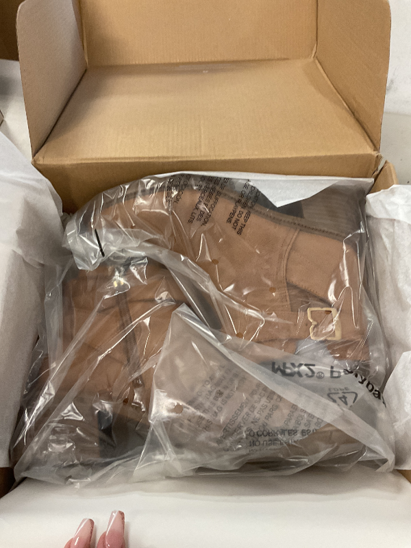 Photo 1 of Dr. Scholl's Womens Retrospect Ankle Side Zip Block Heel Bootie Honey Brown Microfiber 6.5 M