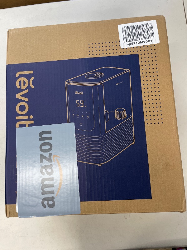 Photo 1 of LEVOIT Humidifiers for Bedroom Home, Smart Warm and Cool Mist Air Humidifier for Large Room, Auto Customized Humidity, Fast Symptom Relief, Easy Top Fill, Essential Oil, Quiet, OasisMist4.5L, White