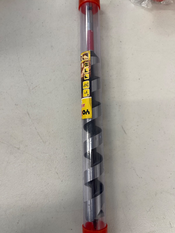Photo 1 of 1" x 12" Auger Drill Bit for Wood, Hex Shank 3/8 Inch, Wood Boring Drill Bits, Ship Auger Long Drill Bit for Soft and Hard Wood, Plastic, Drywall Tree Stump and Composite Materials