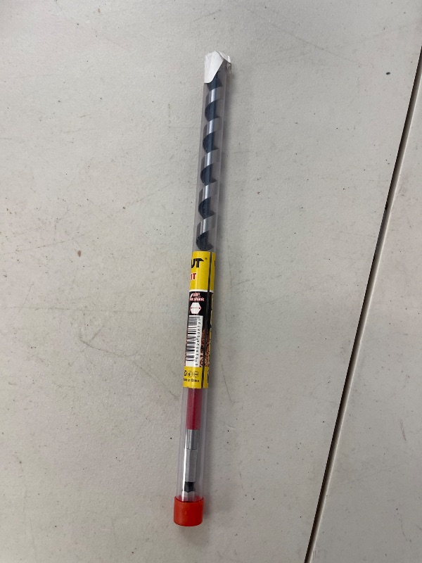 Photo 1 of 1/2" x 12" Auger Drill Bit for Wood, Hex Shank 3/8 Inch, Wood Boring Drill Bits, Ship Auger Long Drill Bit for Soft and Hard Wood, Plastic, Drywall Tree Stump and Composite Materials