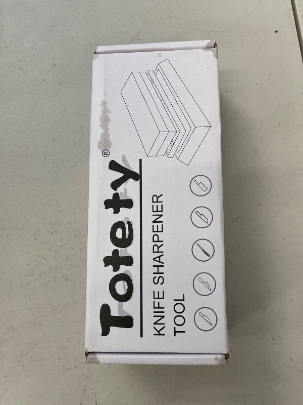 Photo 1 of Totety Sharpening Stone - Ideal Whetstone & Tumbler Knife Sharpener - Leather Strop Kit with Sharpening - Gifts for Men who Have Everything