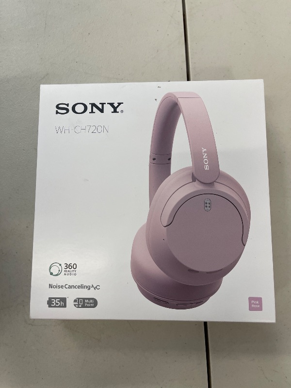 Photo 1 of Sony WH-CH720N Noise Canceling Wireless Headphones Bluetooth Over The Ear Headset with Microphone, Pink