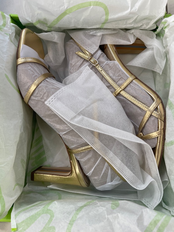 Photo 1 of Sam Edelman Women's Emmie Heeled Sandal, Amber Gold, 10