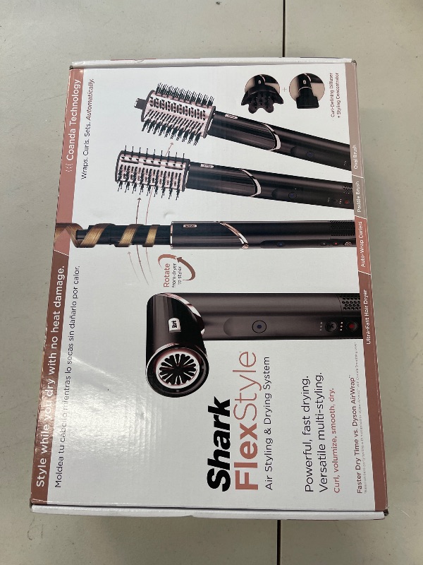 Photo 1 of Shark Hair Dryer | FlexStyle Hair Styling System | Portable & Powerful Blow Dryer Brush | Hair Curler & Volumizer | 6 Styling Tools Included | Best for All Hair Types | Black | HD440BK