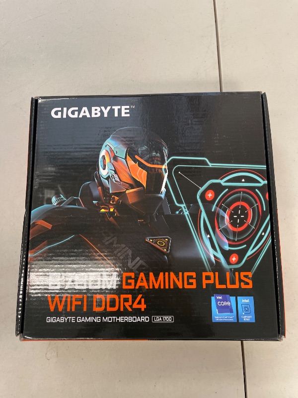 Photo 1 of GIGABYTE B760M Gaming Plus WiFi DDR4 LGA 1700 Intel B760 M-ATX Motherboard with DDR4, 2* M.2, PCIe 4.0, Front USB 3.2 Gen 1 Type-C, WiFi 6 GbE LAN, Q-Flash Plus, PCIe EZ-Latch